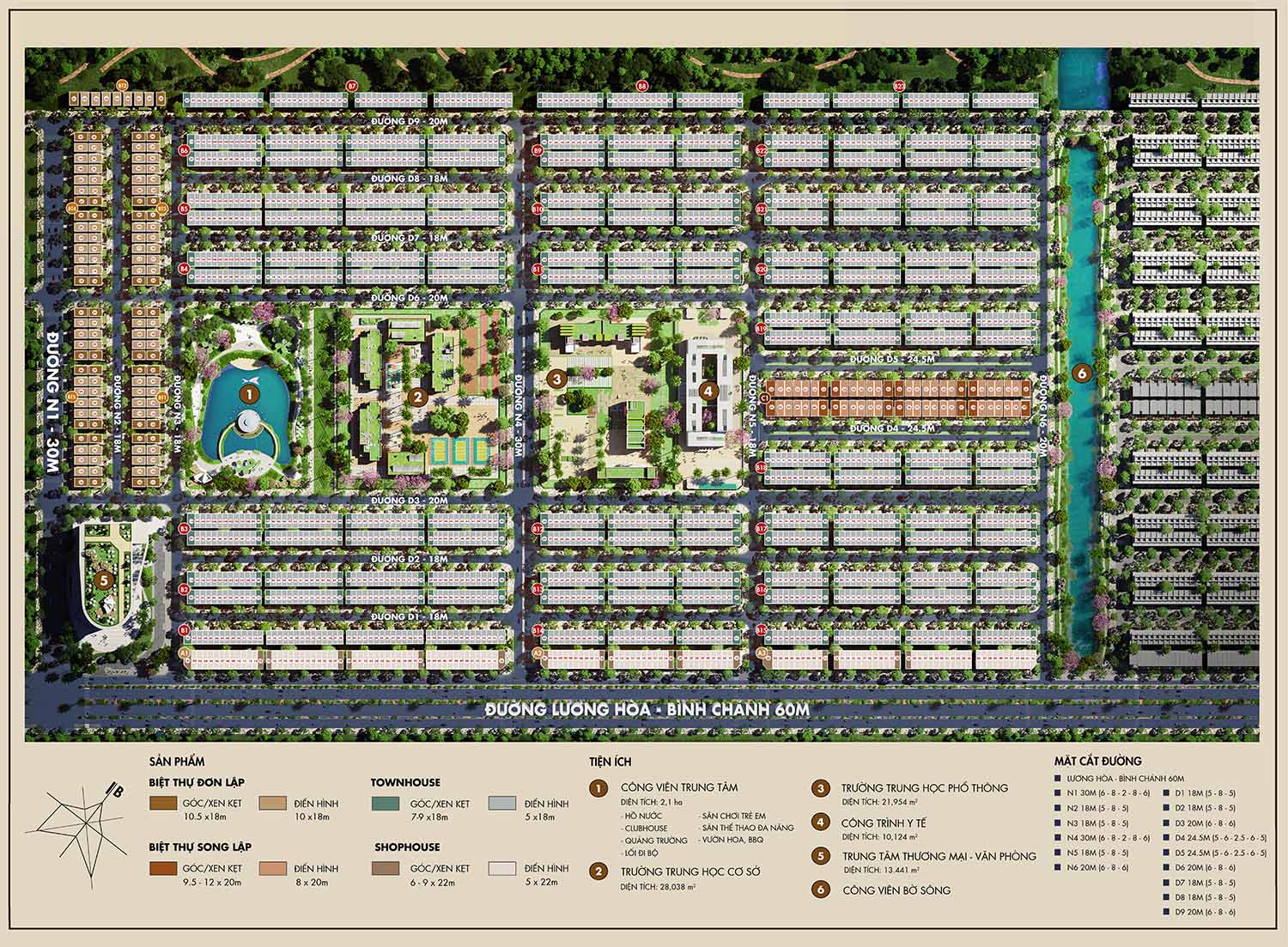 Mặt bằng tổng thể Dragon Eden Long An